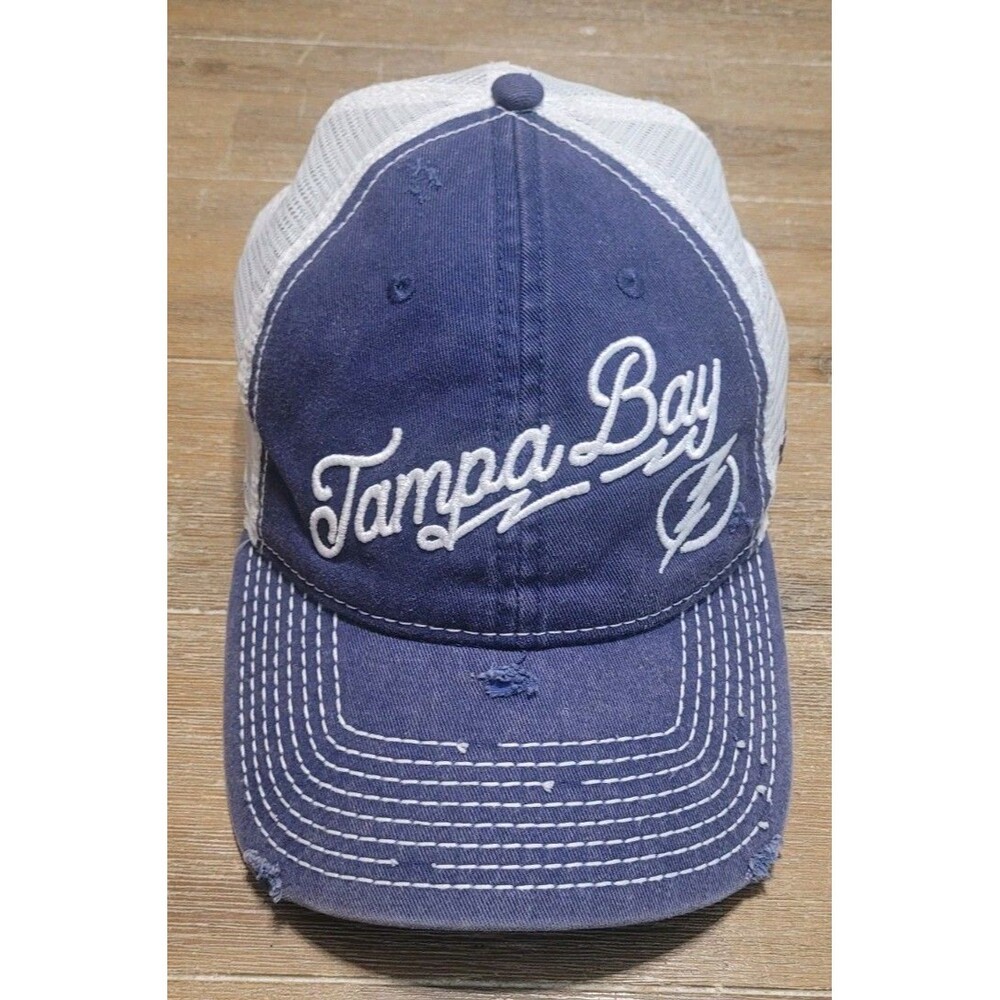 Tampa Bay Lightning Blue Hat Snapback Fanatics Trucker Adjustable  Cap NHL
